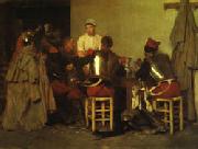 Guillaume Regamey Cuirassiers at the Tavern oil painting on canvas